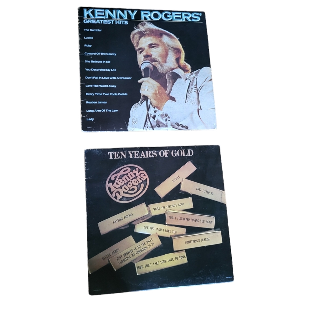 Kenny Rogers Greatest Hits & Ten Years of Gold Vinyl Records